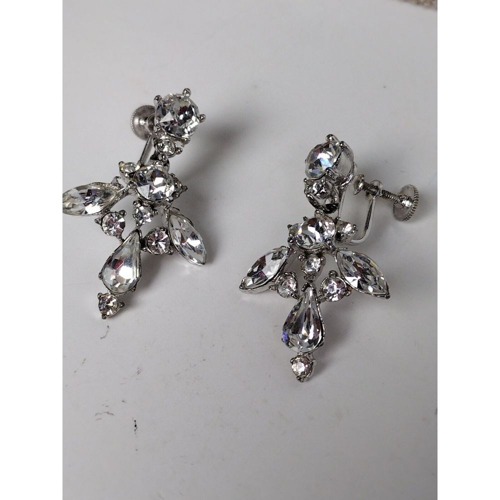 Stunning Vintage Bogoff Signed Rhinestone Silver … - image 2